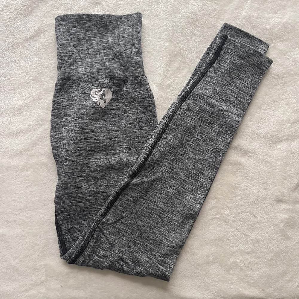 Women’s Best Move Grey Marl Seamless High Waisted Leggings (S)
